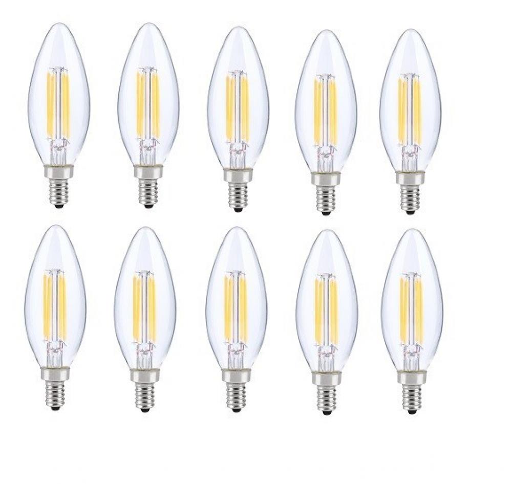 LED E12 CANDELABRA, BLUNT TIP, 3000K, 300 degree, CRI80, ES, UL, 6W, 60W EQUIVALENT, 15000HRS