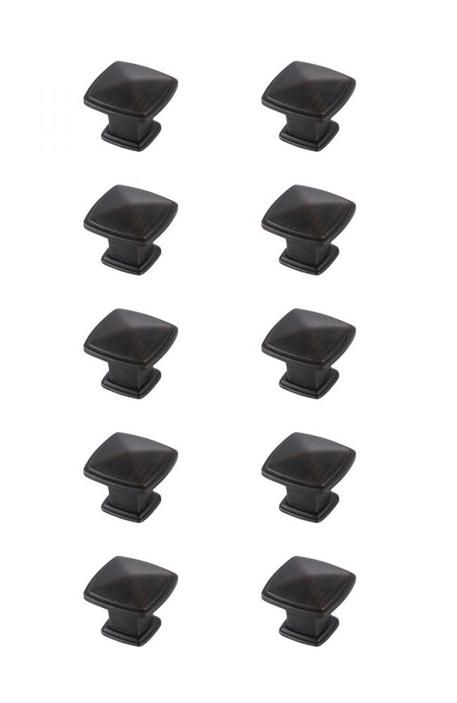 Marcel 1.2" Oil-rubbed Bronze Square Knob Multipack (Set of 10)