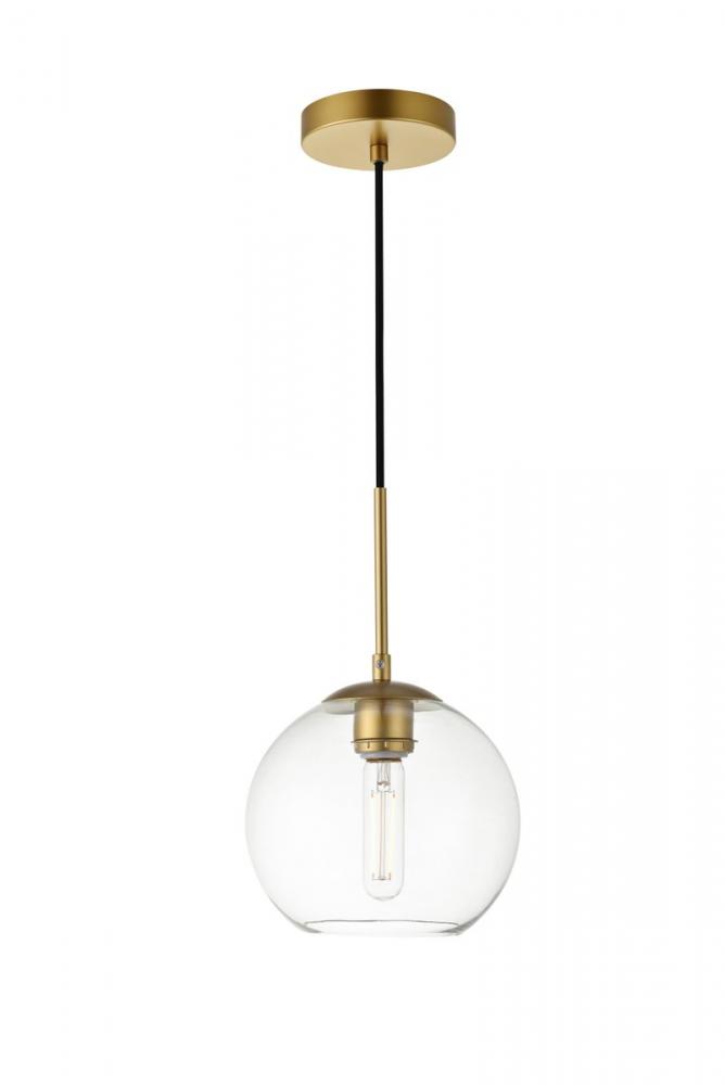 Baxter 1 Light Brass Pendant with Clear Glass