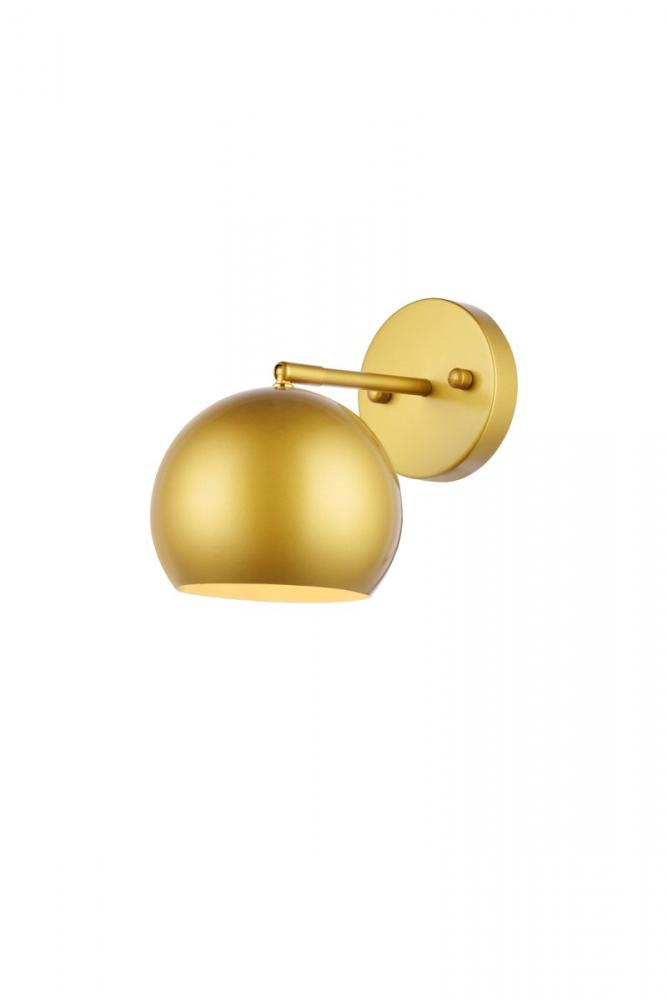 Othello 1 Light Brass Wall Sconce