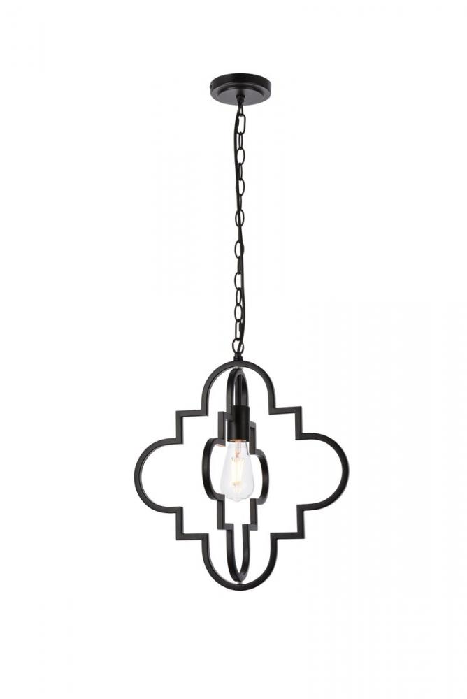 Sandara 1 Light Pendant in Black