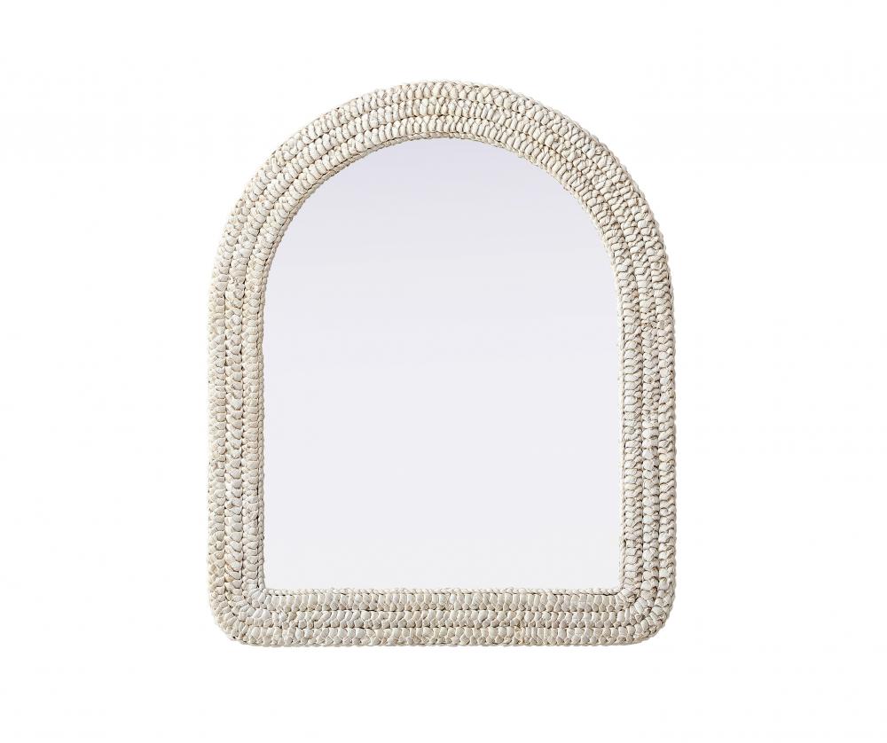 Arch Cornhusk Mirror 30x36 in Linen White