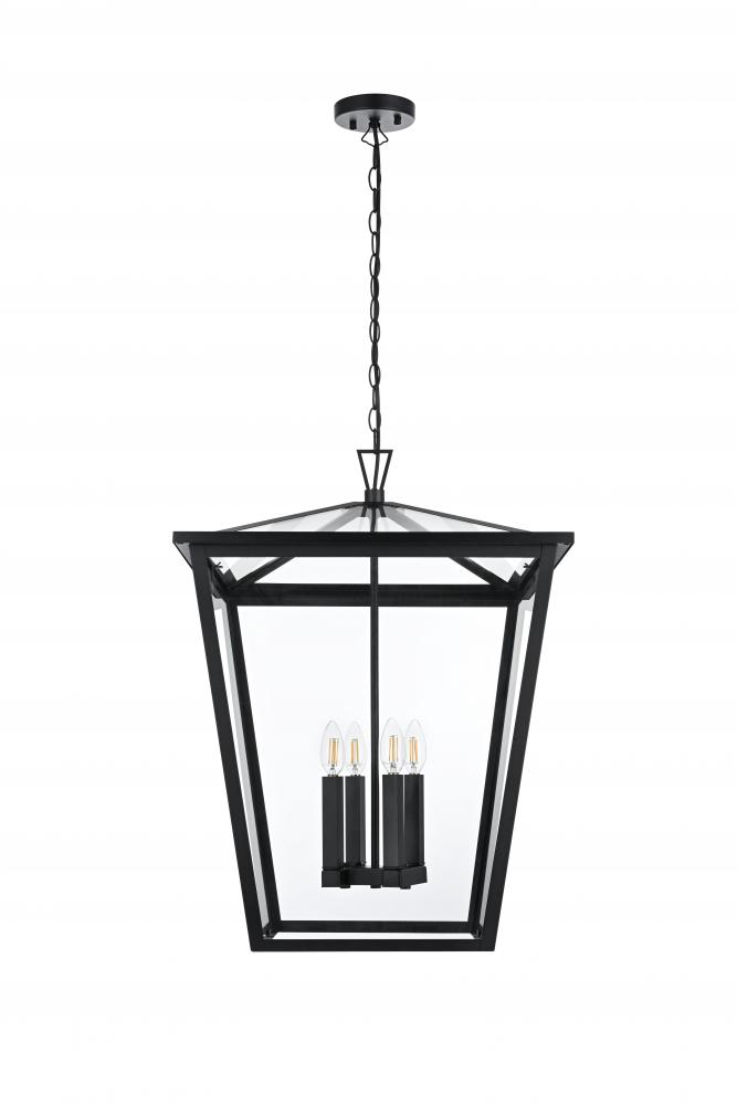 Oxford 7 inch Outdoor Pendant in Black