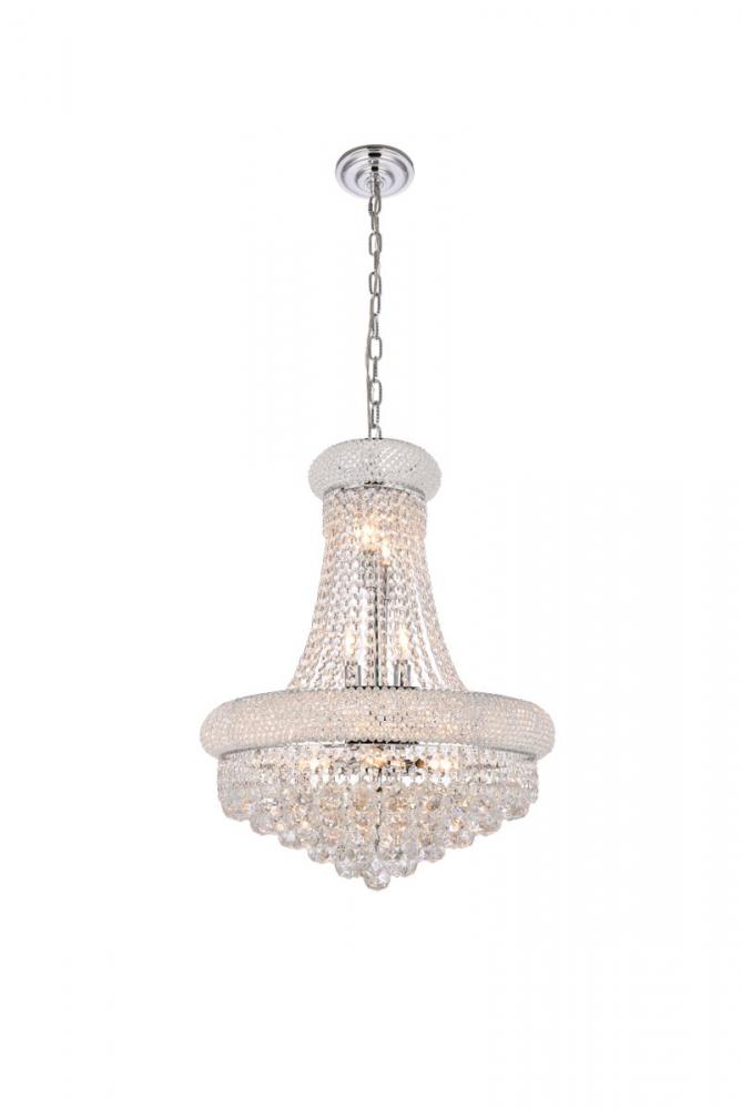 Primo 14 Light Chrome Chandelier Clear Royal Cut Crystal