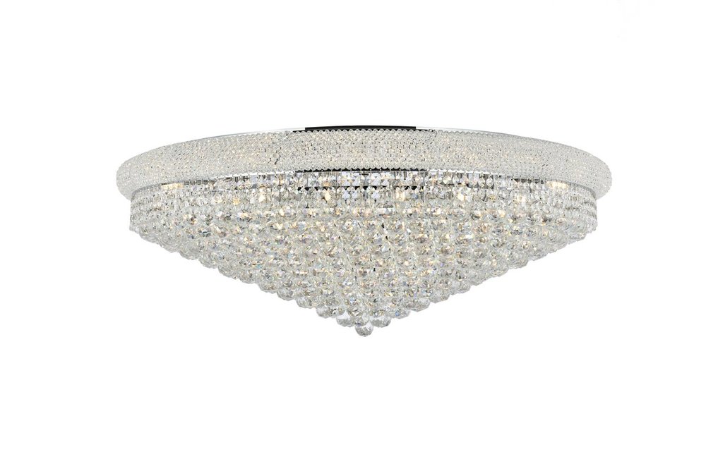 Primo 30 light Chrome Flush Mount Clear Elegant Cut Crystal