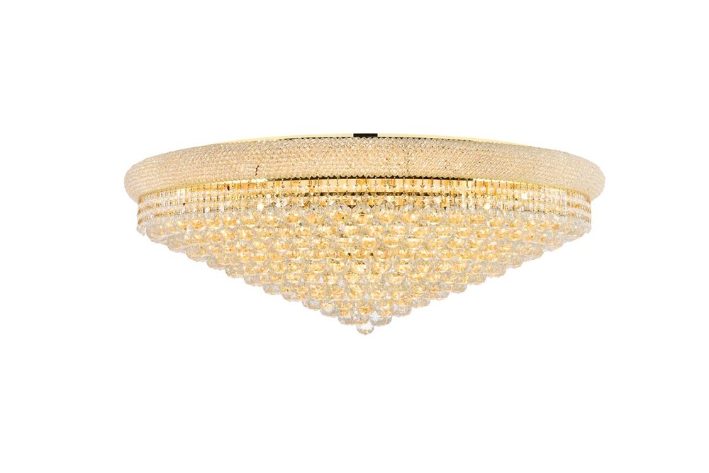 Primo 30 light Gold Flush Mount Clear Elegant Cut Crystal