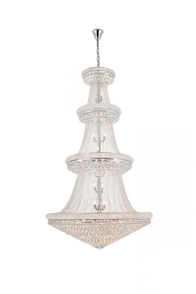 Primo 48 Light Chrome Chandelier Clear Royal Cut Crystal