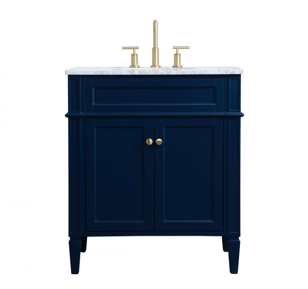 30 inch Single bathroom vanity in blue