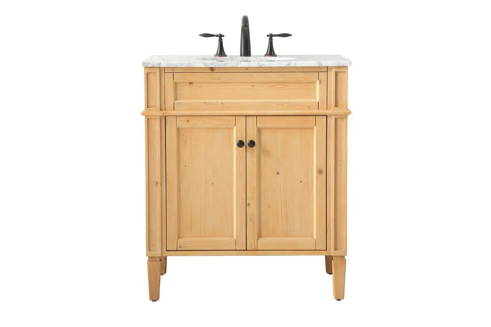 30 inch Single bathroom vanity in natural wood