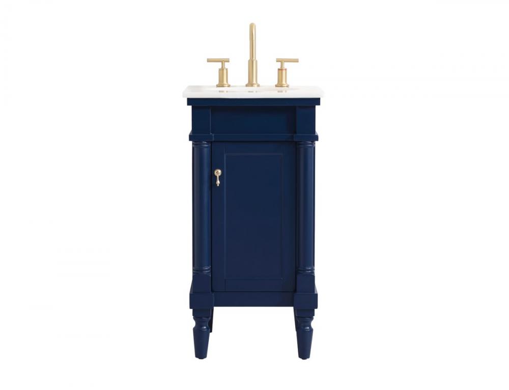 18.5 inch Single bathroom vanity in blue