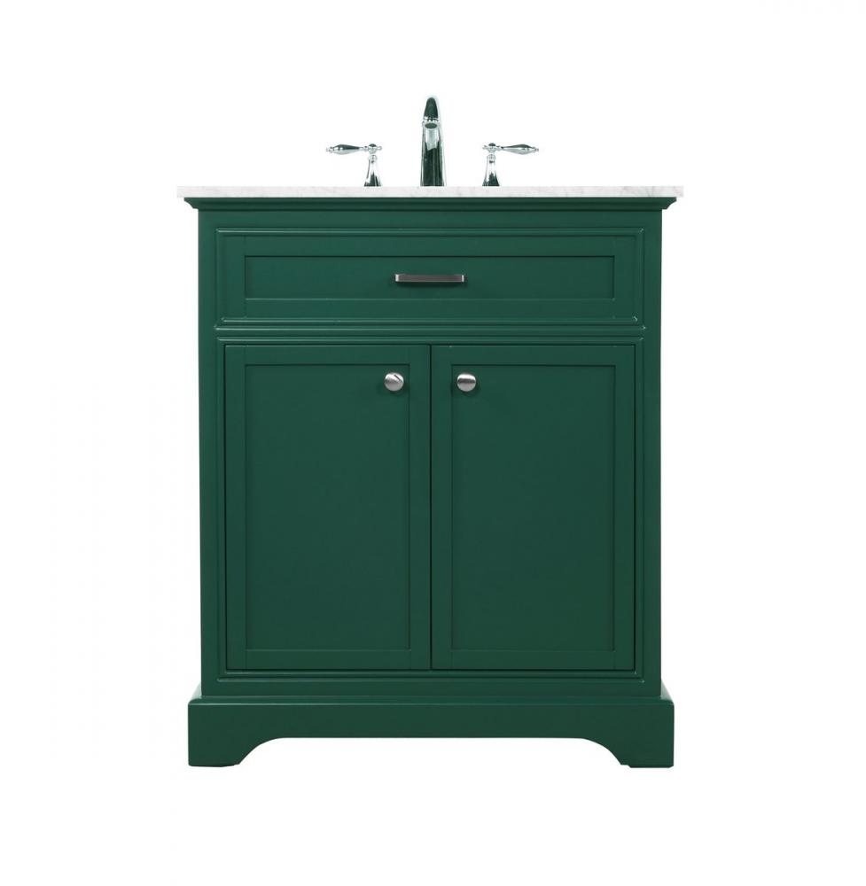 30 Inch Single Bathroom Vanity in Green