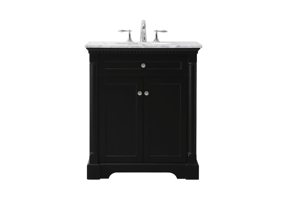 30 Inch Single Bathroom Vanity Set in Black