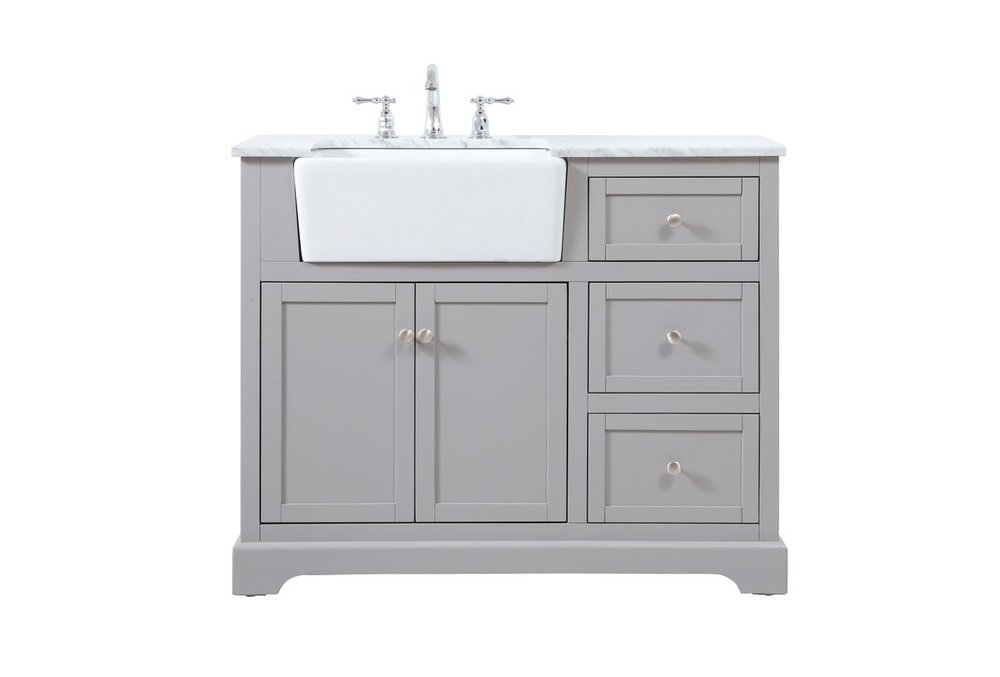 42 inch Single bathroom vanity in grey