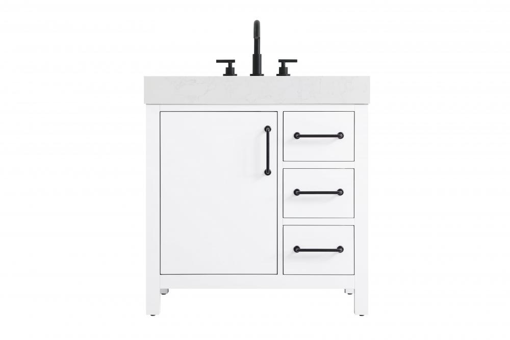 32 inch Single Bathroom Vanity In White