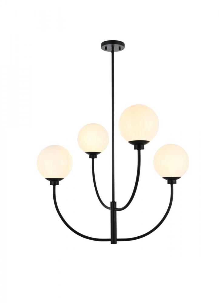 Nyomi 30 inch chandelier in Black