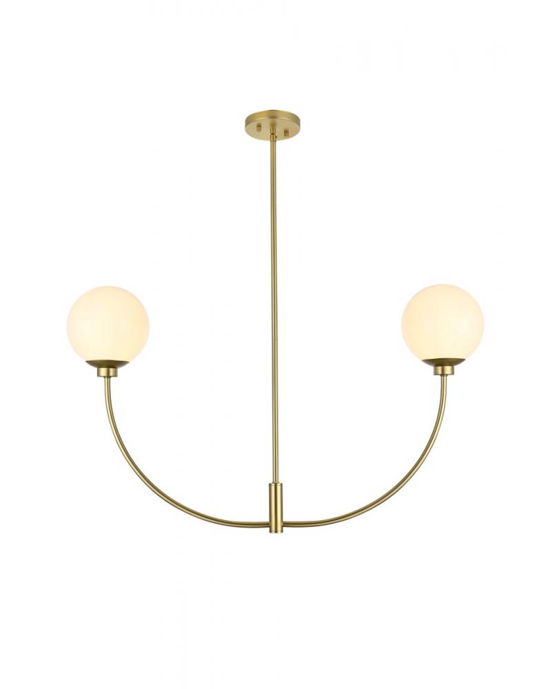 Nyomi 36 inch chandelier in Brass