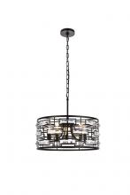 Elegant 1108D19BK - Kennedy 18.5 Inch Pendant in Black