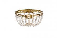 Elegant 1112F12BR - Kylie 12 Inch Flush Mount in Brass