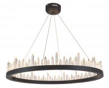 Elegant 1705D31SDG - Malta 40 light Satin Dark Grey Chandelier Clear Royal Cut Crystal