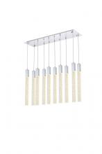 Elegant 2066D42C - Weston 10 Lights Pendant in Chrome