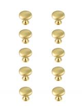 Elegant KB2002-GD-10PK - Cadon 1.2" Diameter Brushed Gold Mushroom Knob Multipack (Set of 10)