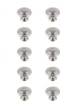 Elegant KB2006-NK-10PK - Minu 1.3" Diameter Brushed Nickel Mushroom Knob Multipack (Set of 10)