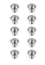 Elegant KB2008-NK-10PK - Kadea 1.2" Diameter Brushed Nickel Mushroom Knob Multipack (Set of 10)