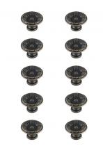 Elegant KB2010-AB-10PK - Corio 1.1" Diameter Antique Bronze Mushroom Knob Multipack (Set of 10)