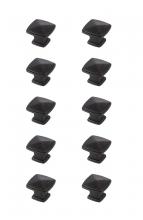 Elegant KB2023-ORB-10PK - Marcel 1.2" Oil-rubbed Bronze Square Knob Multipack (Set of 10)