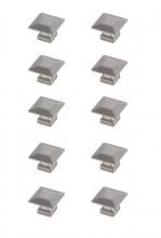 Elegant KB2025-NK-10PK - Cecil 1.3" Brushed Nickel Square Knob Multipack (Set of 10)