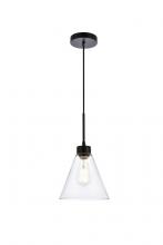 Elegant LD2501BK - Mera 1 Light Black Pendant