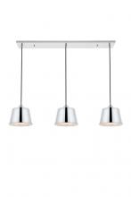 Elegant LD4057D40C - Nota 3 Light Chrome Pendant