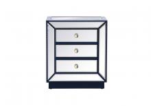 Elegant MF53016BL - 21 Inch Mirrored Chest in Blue