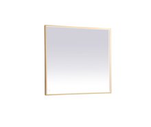 Elegant MRE63640BR - Pier 36x40 inch LED mirror with adjustable color temperature 3000K/4200K/6400K in brass