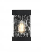 Elegant OD371W10BK - Thompson 7 inch Outdoor Pendant in Black