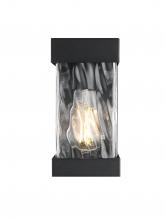 Elegant OD372W9BK - Thompson 7 inch Outdoor Pendant in Black