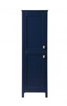 Elegant SC012065BL - 20 Inch Wide Bathroom Linen Storage Freestanding Cabinet In Blue