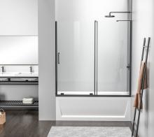 Elegant TD444-6060MBK - Frameless Tub Door 60x60 Matte Black