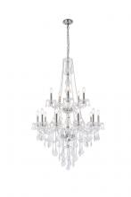 Elegant V7815G33C/RC - Verona 15 Light Chrome Chandelier Clear Royal Cut Crystal