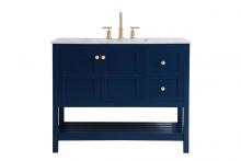 Elegant VF16542BL - 42 Inch Single Bathroom Vanity in Blue