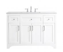 Elegant VF17048WH - 48 Inch Single Bathroom Vanity in White