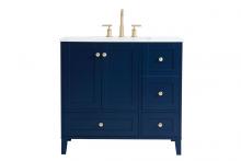 Elegant VF18036BL - 36 inch Single Bathroom Vanity in Blue