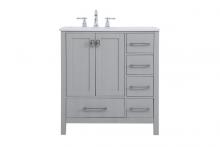 Elegant VF18832GR - 32 Inch Single Bathroom Vanity in Gray