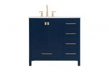 Elegant VF18836BL - 36 inch Single Bathroom Vanity in Blue