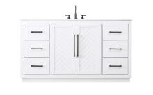 Elegant VF29060WH - 60 inch Single Bathroom Vanity in White