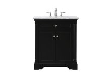Elegant VF53030BK - 30 Inch Single Bathroom Vanity Set in Black