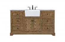 Elegant VF60260GN - 60 Inch Single Bathroom Vanity in Green