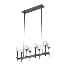 Alora Lighting LP314308UBCC - SALITA 8 LIGHT LINEAR PENDANT URBAN BRONZE CLEAR CRYSTAL