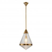 Alora Lighting PD348022VBPG - Willard 22-in Vintage Brass/Prismatic Glass 1 Light Pendant