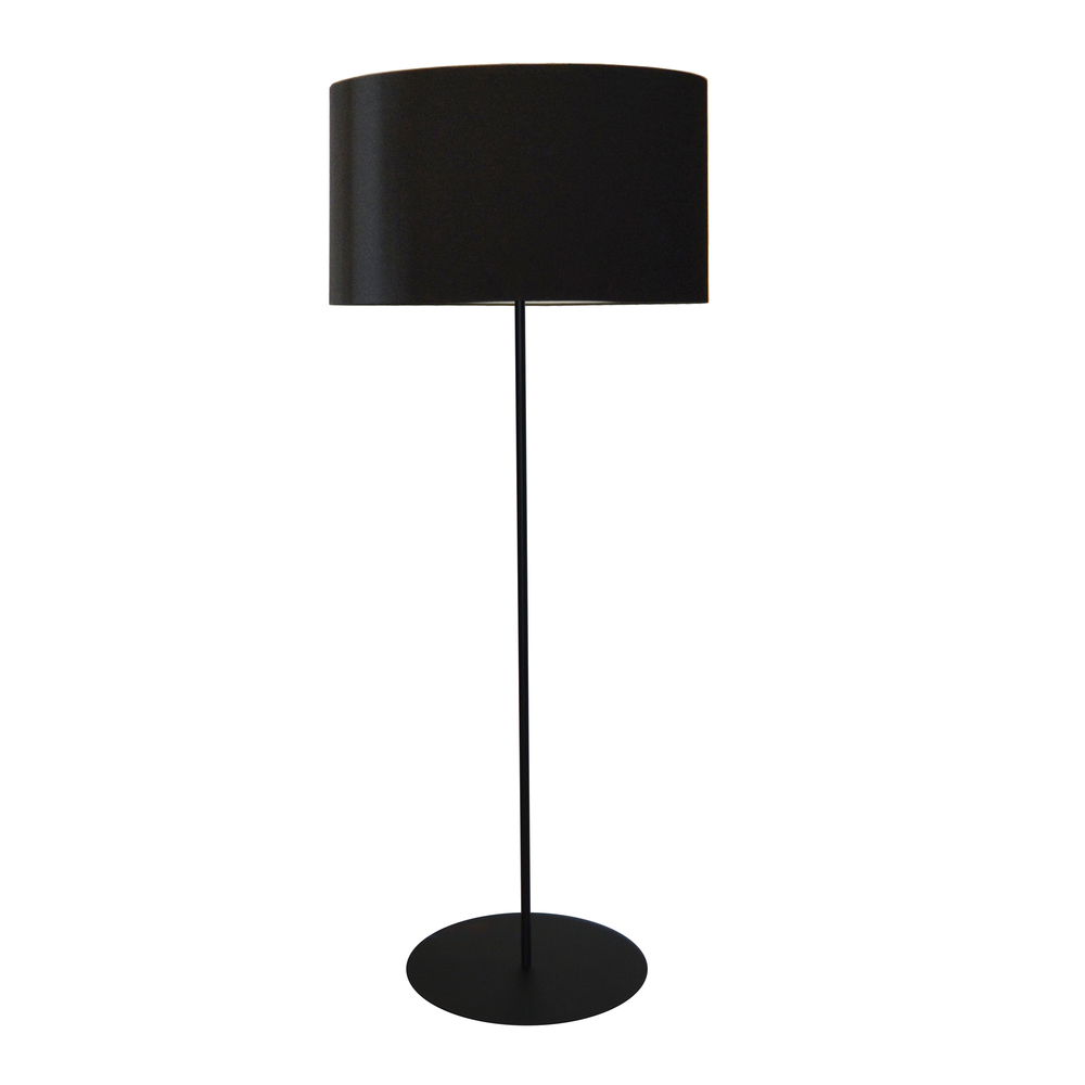 1LT Drum Floor Lamp w/ JTone Black Shade